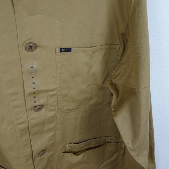 Polo Ralph Lauren Chore Jacket Men's Size XL Brown Shacket Overshirt Twill - Picture 5 of 10